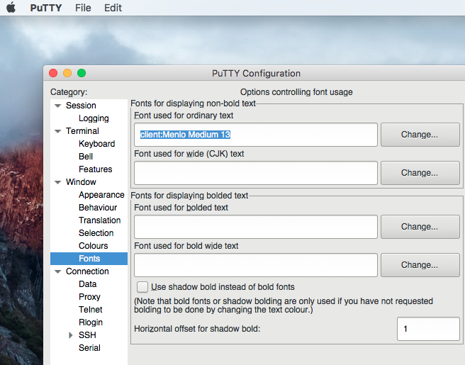putty for mac 6.0